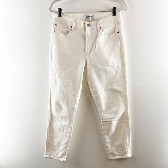 AGOLDE Sophie Crop High Rise Skinny Slim Jeans White 30 / 10 - Picture 2 of 11